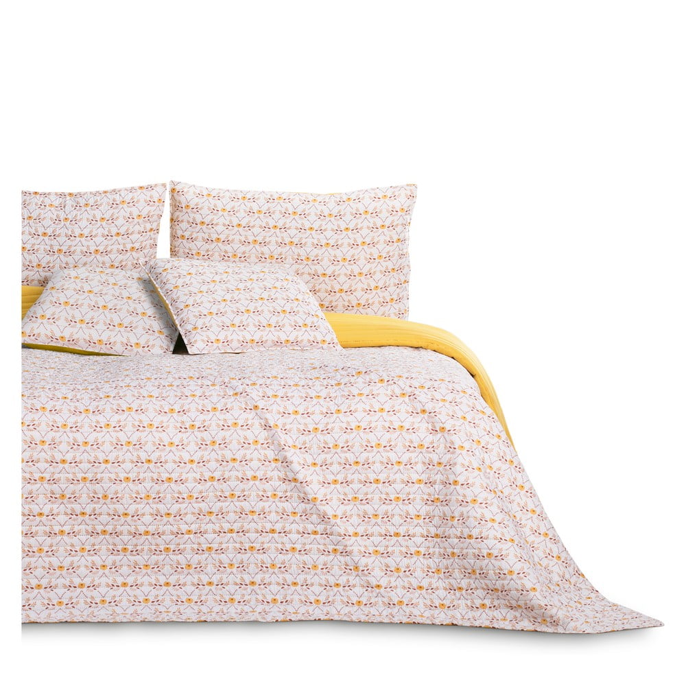 Sárga ágytakaró franciaágyra 240x260 cm Folky – AmeliaHome