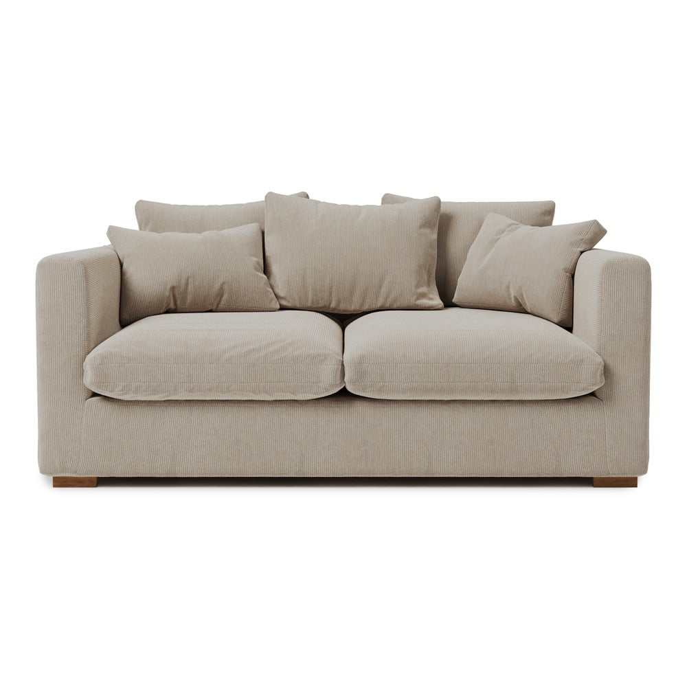Krémszínű kordbársony kanapé 175 cm comfy – scandic