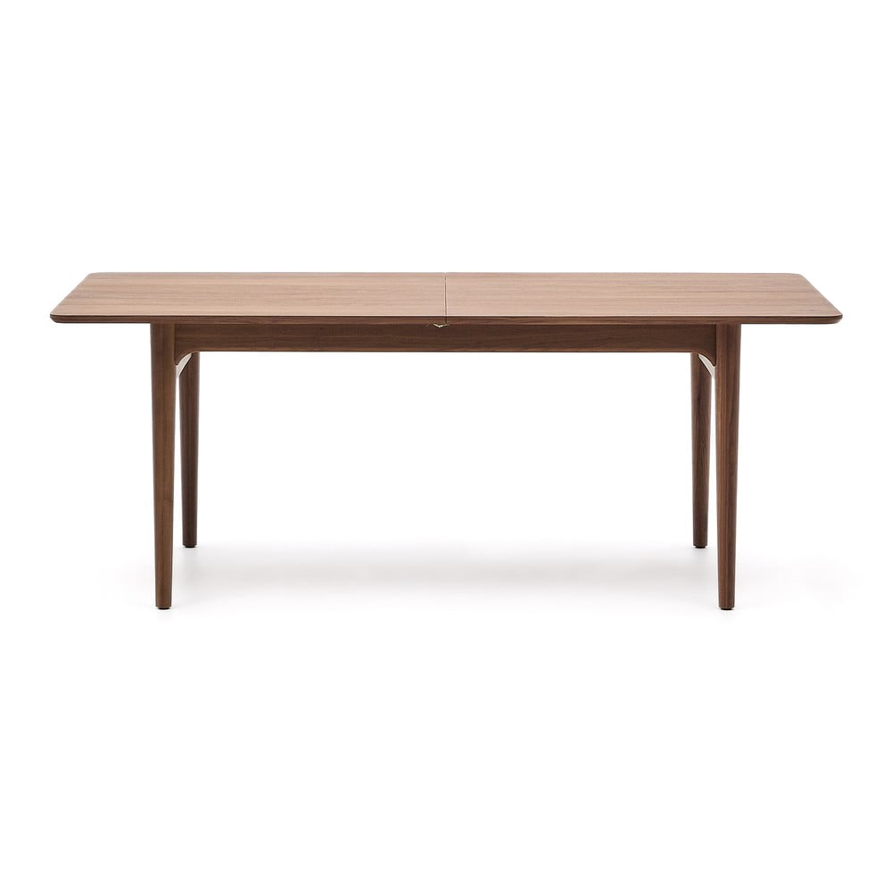 Bővíthető étkezőasztal hosszabbító asztallappal, diófa dekorral 100x200 cm Elan – Kave Home