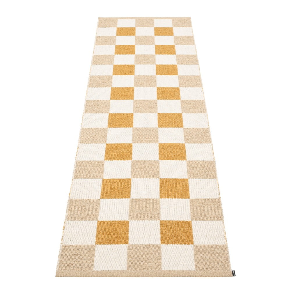 Okkersárga-bézs kültéri-beltéri futószőnyeg 70x240 cm Pix Vanilla Ochre – Pappelina