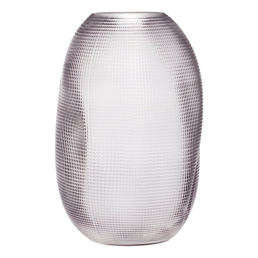 Glam szürke üveg váza, magasság 30 cm - Hübsch