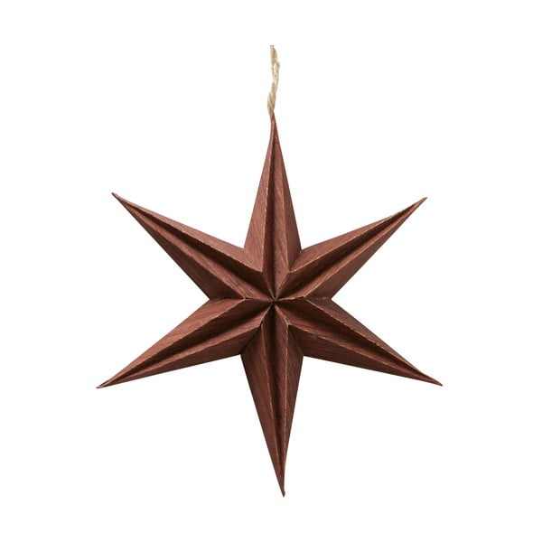 Kassia barna csillag alakú karácsonyi papír függődísz, ø 20 cm - Boltze