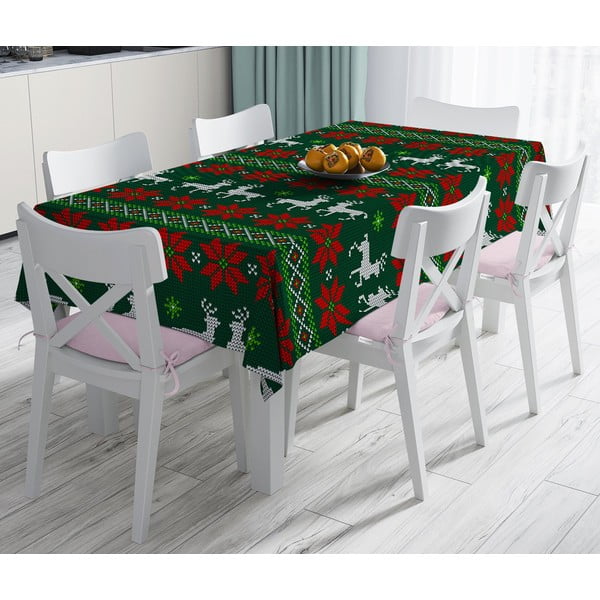 Merry Xmass kácsonyi pamutkeverék asztalterítő, 140 x 180 cm - Minimalist Cushion Covers