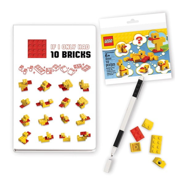 Stationery Classic Ducks jegyzetfüzet, toll és építőkockák - LEGO®