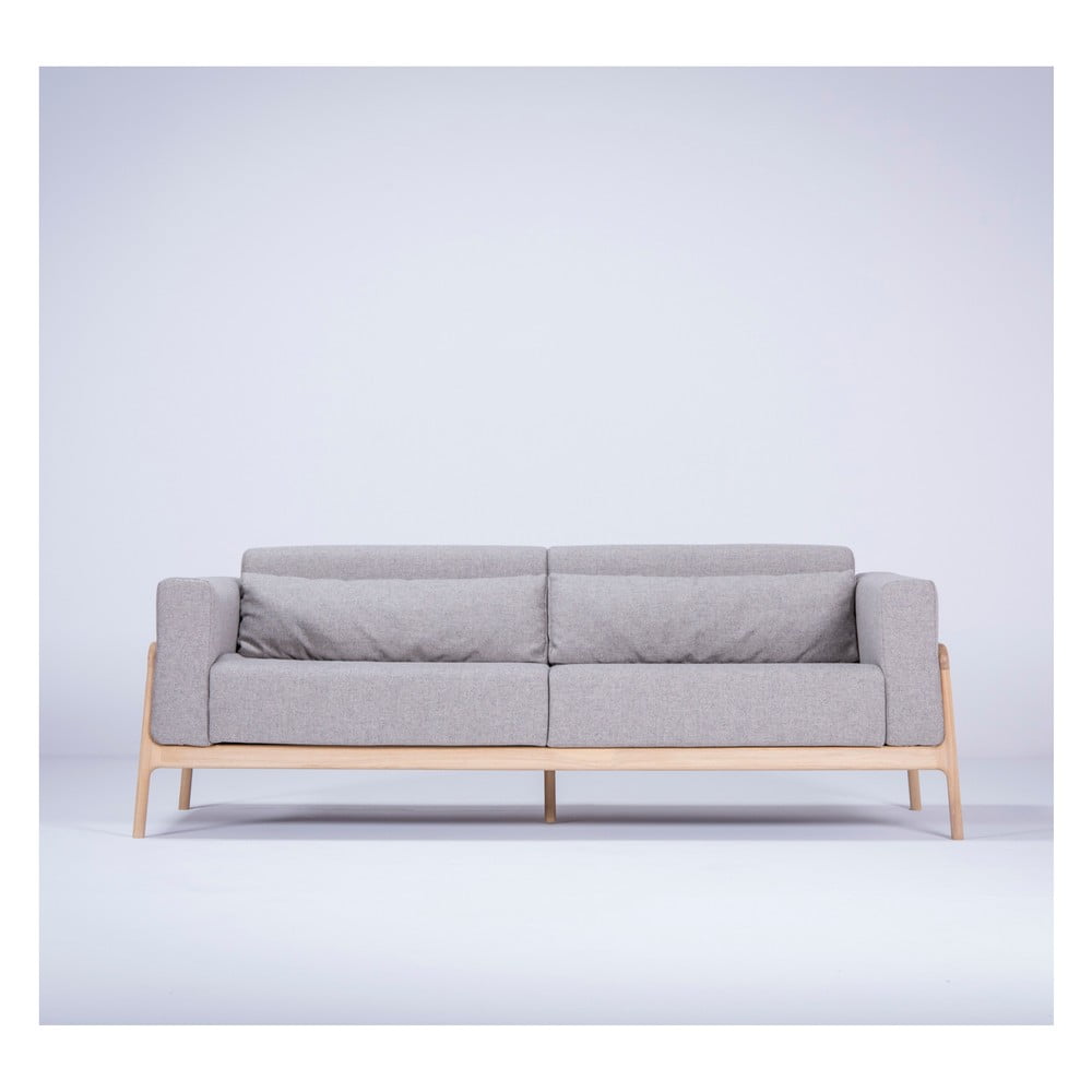 Fawn szürke kanapé tölgyfából, 210 cm - gazzda