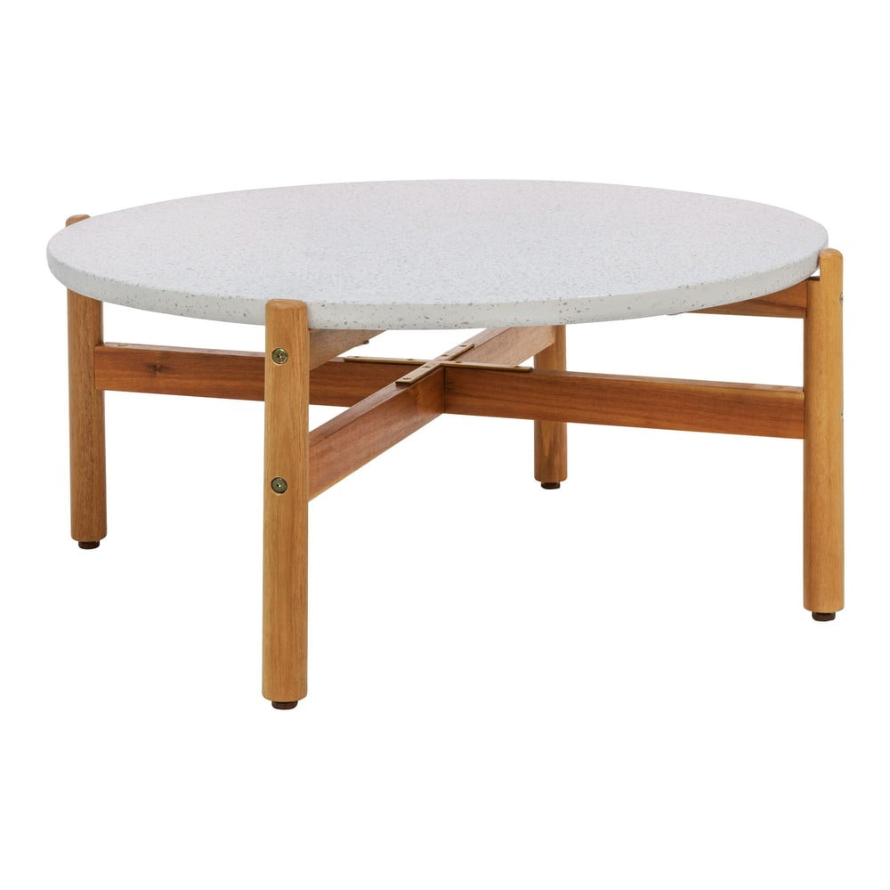 Kerek kerti dohányzóasztal terrazzo asztallappal ø 84,5 cm Terracina – House Nordic