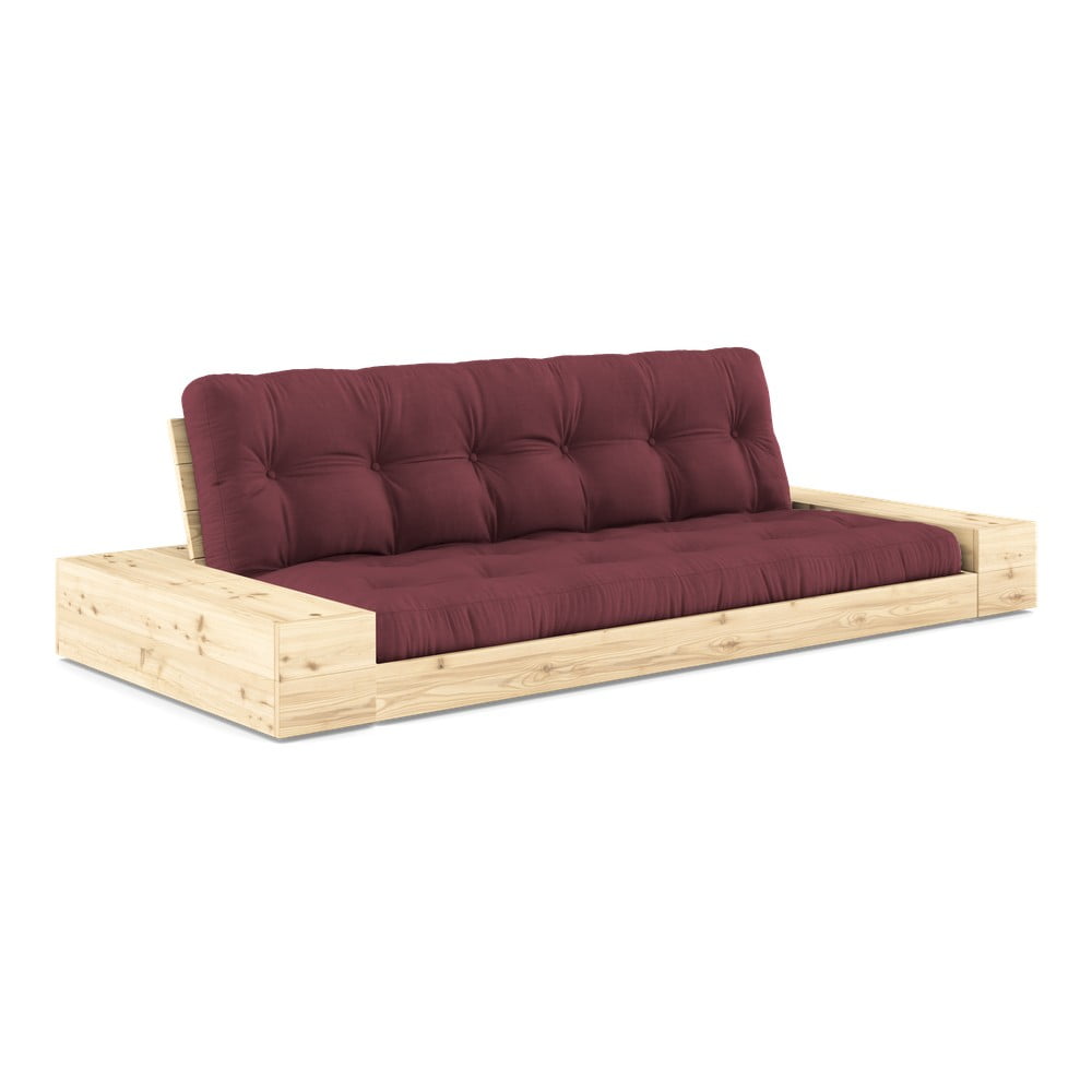 Borvörös kinyitható kanapé 244 cm base – karup design