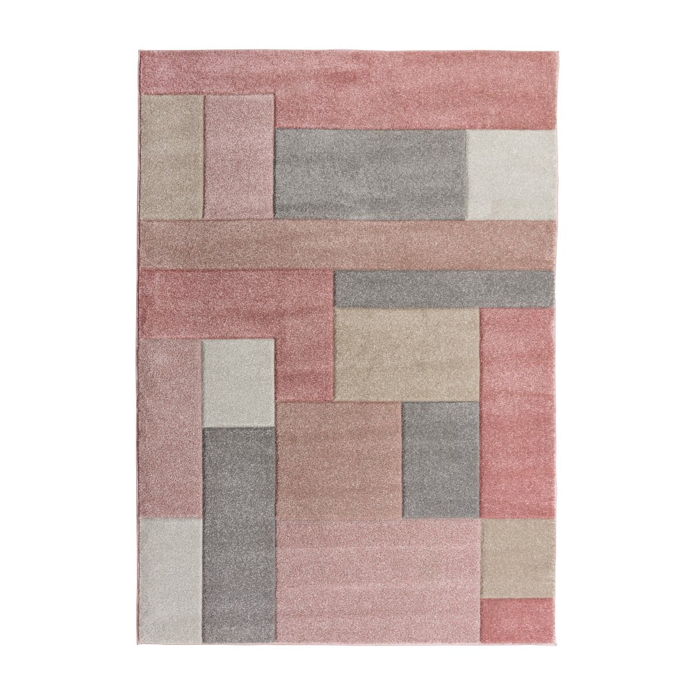 Cosmos rózsaszín-szürke szőnyeg, 80 x 150 cm - Flair Rugs