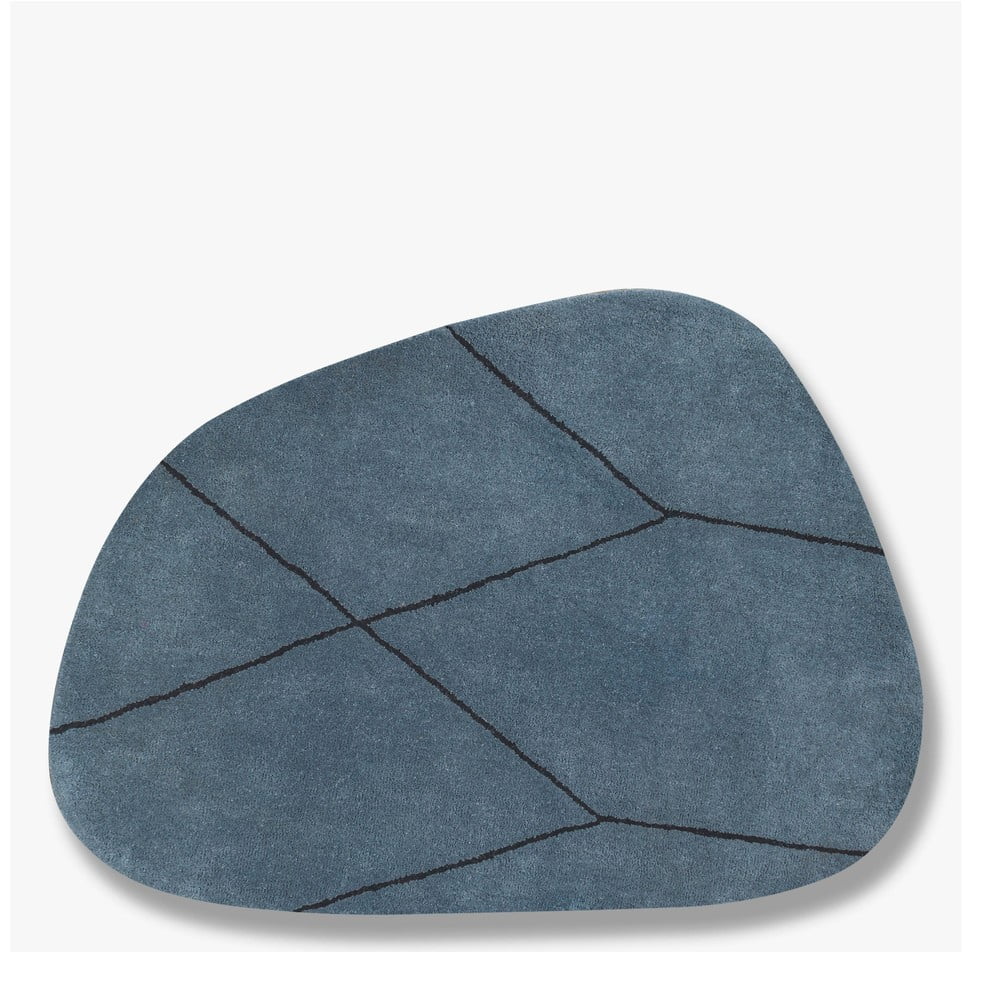 Kék gyapjú szőnyeg 120x154 cm Shape – Mette Ditmer Denmark