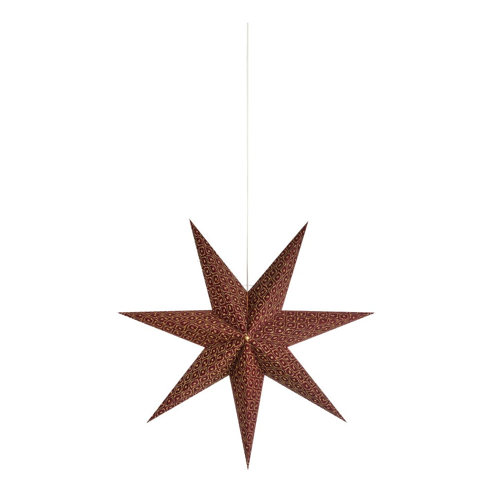 Borvörös függő fénydekoráció karácsonyi mintával ø 45 cm Baroque – Markslöjd