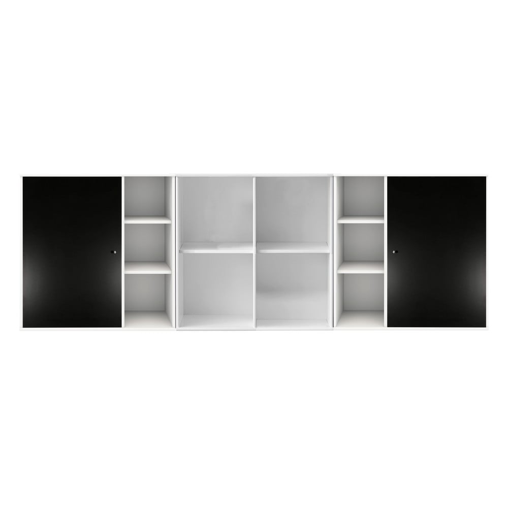 Hammel furniture fekete-fehér fali komód hammel mistral kubus, 206 x 69 cm