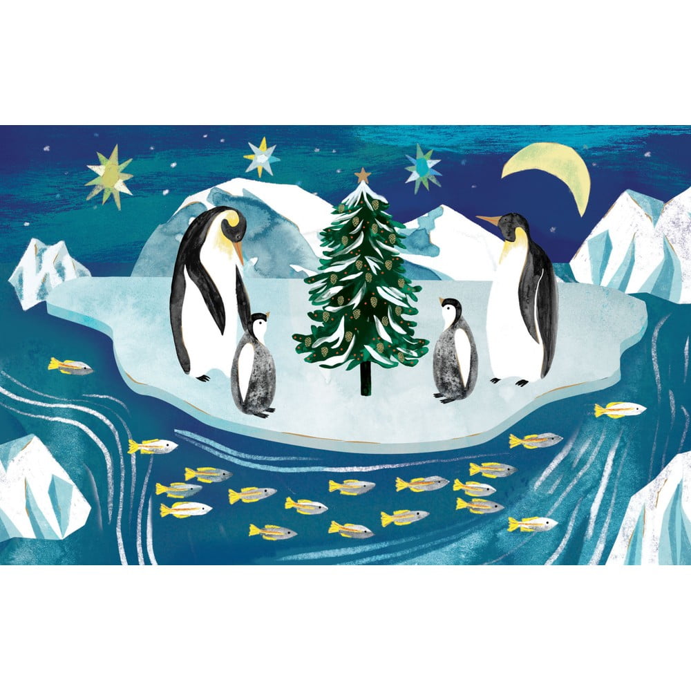 Üdvözlőlap szett 8 db-os karácsonyi mintával Go with the Floe – Roger la Borde