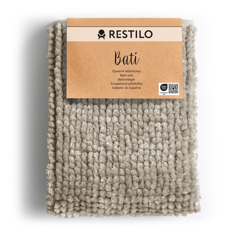 Bézs fürdőszobai kilépő 50x70 cm Bati – Restilo