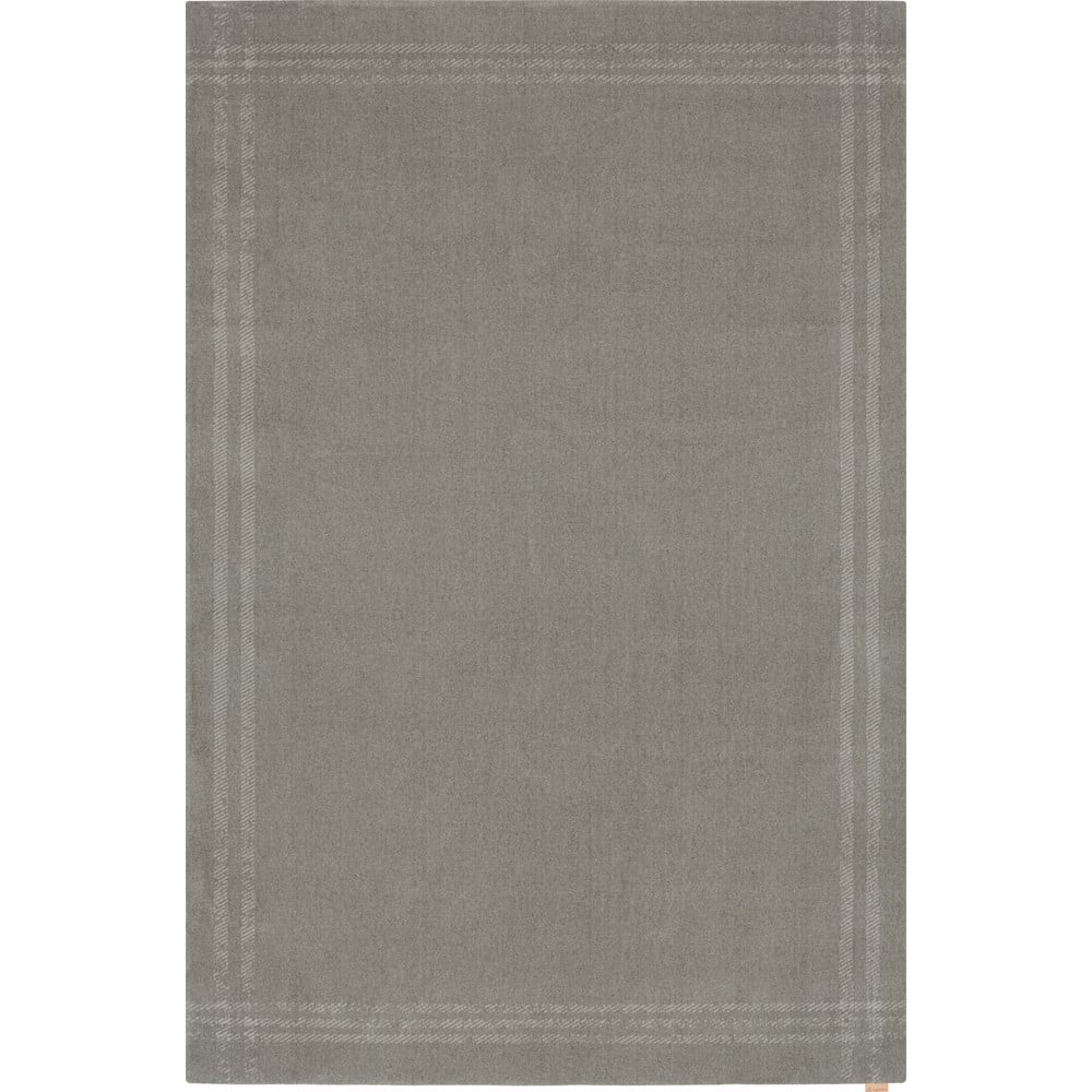 Világosszürke gyapjú szőnyeg 160x240 cm calisia m grid rim – agnella