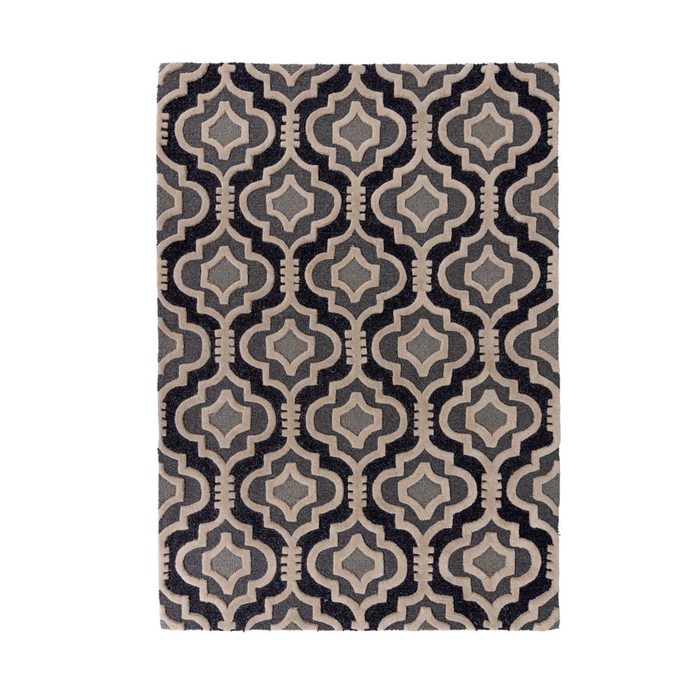 Szürke gyapjú szőnyeg 230x160 cm moorish amira - flair rugs