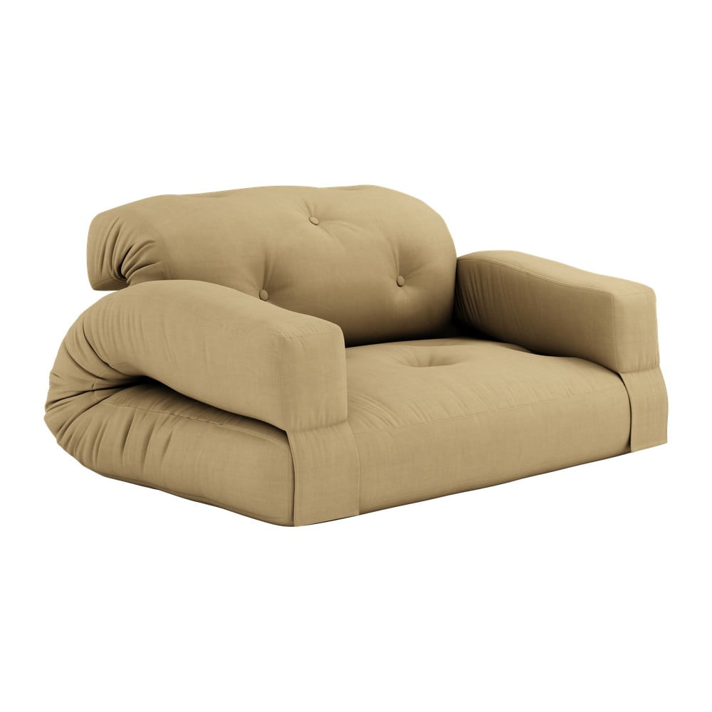 Sárga kinyitható kanapé 140 cm hippo - karup design