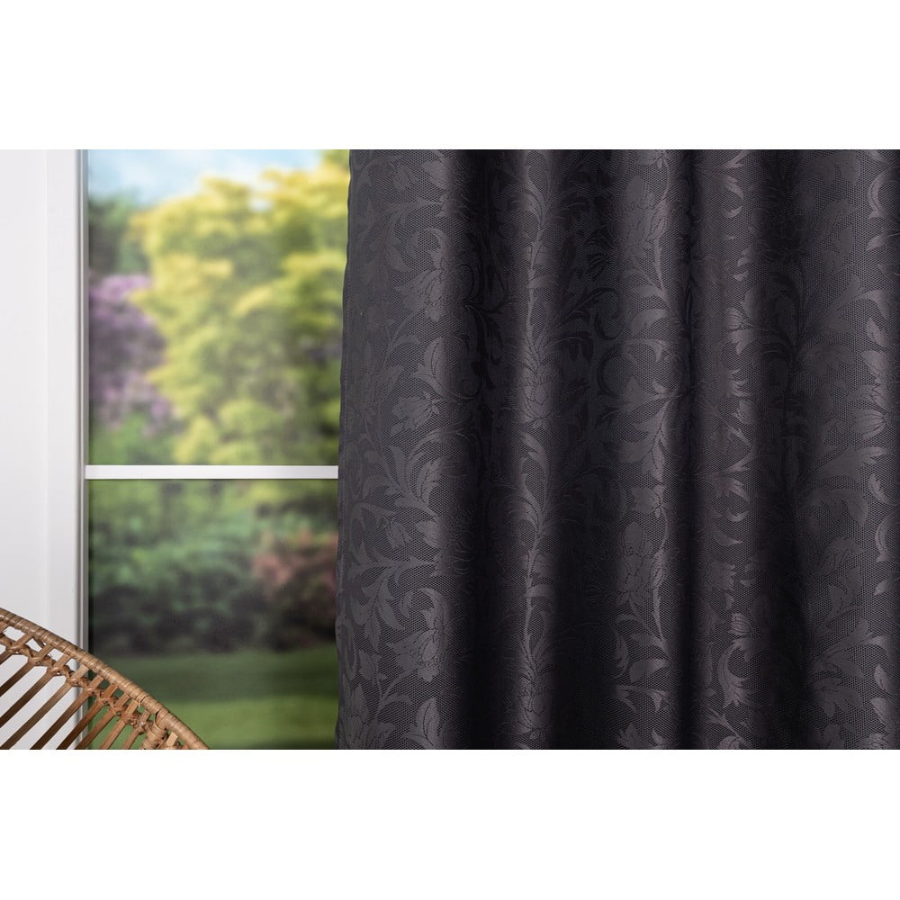 Antracitszürke függöny 140x245 cm Mirror – Mendola Fabrics