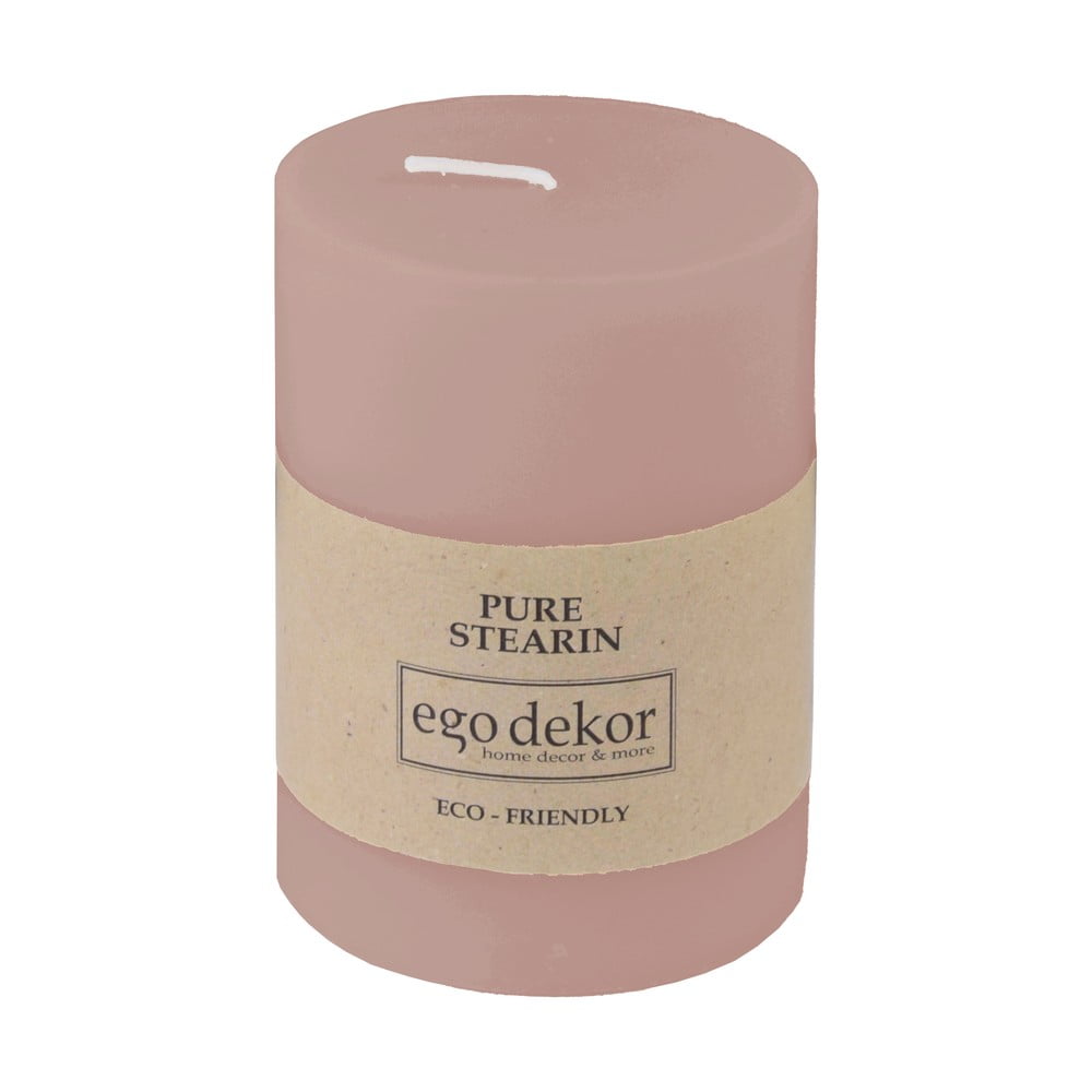 Friendly púder rózsaszín gyertya, égési idő 37 óra - Rustic candles by Ego dekor