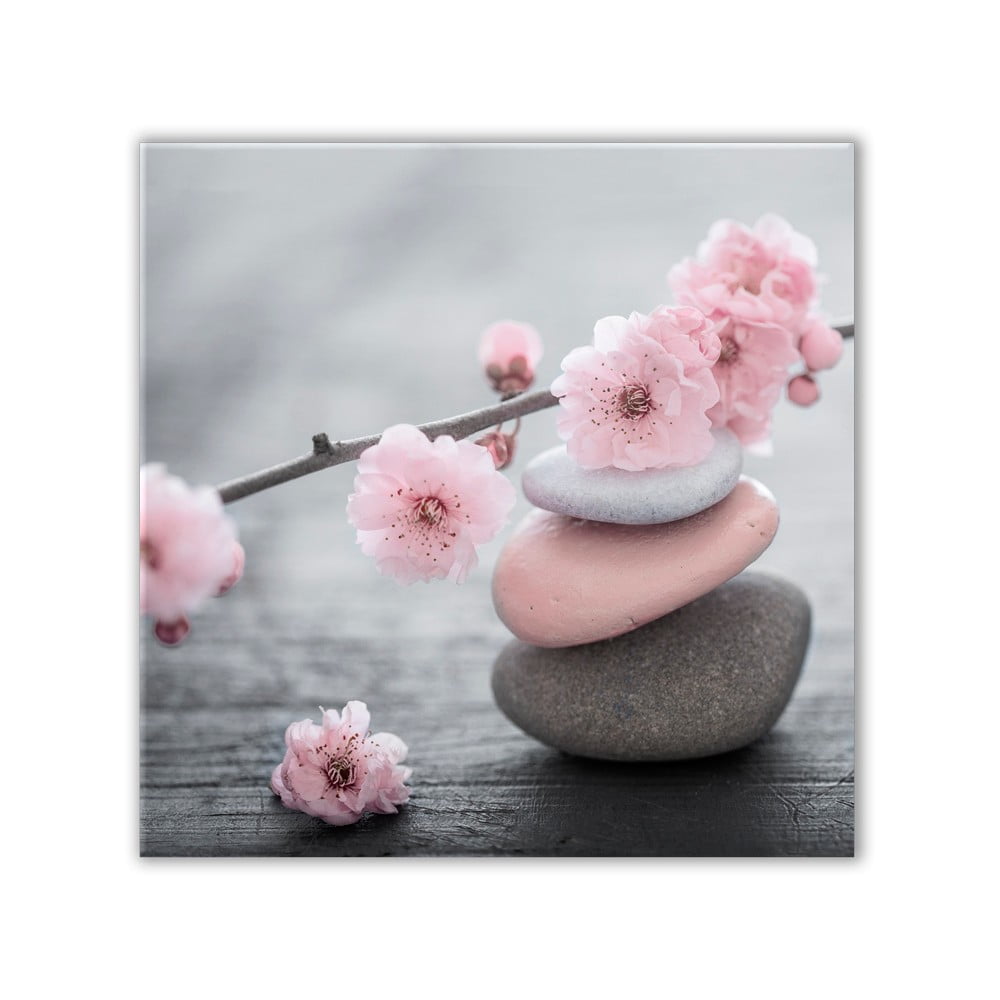 Glasspik Spa & Zen Pink Stone kép, 30 x 30 cm - Styler