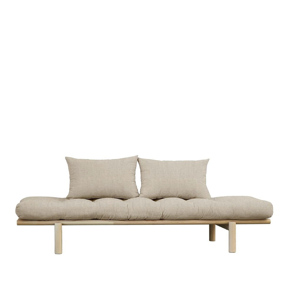 Pace bézs len kanapé 200 cm - karup design