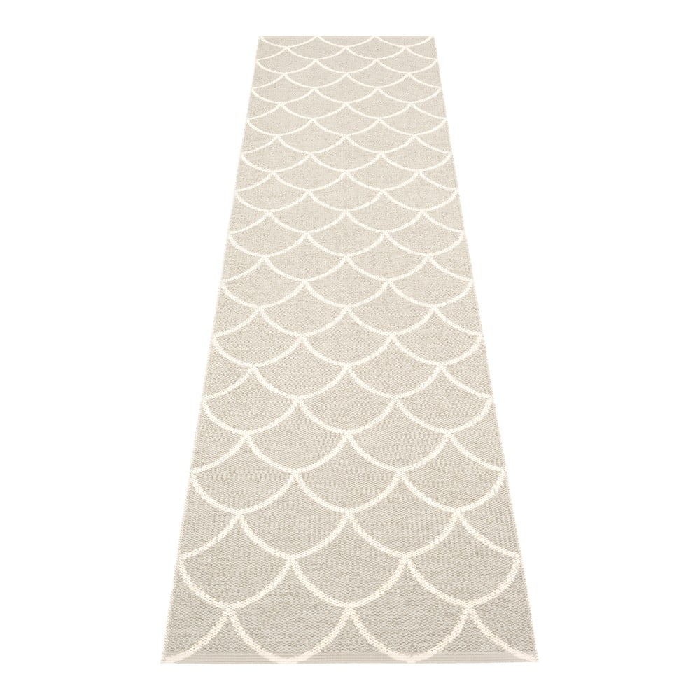 Krémszínű kültéri-beltéri futószőnyeg 70x300 cm Kotte Linen – Pappelina