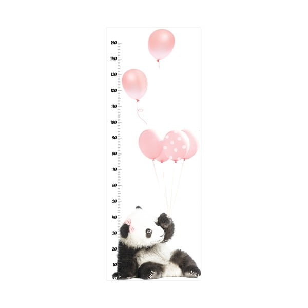 Pink Panda falmatrica magasságmérővel, 60 x 160 cm - Dekornik