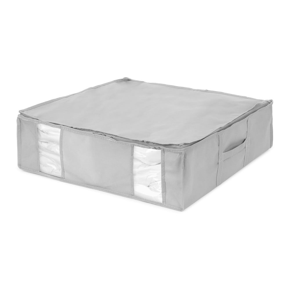 Vákuumos-megerősített textil ruhatároló doboz 56x56x16,5 cm Granit – Compactor
