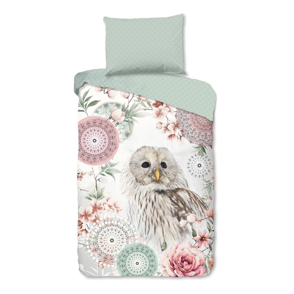 Zöld egyszemélyes flanel ágyneműhuzat 140x200 cm Omaira – HIP