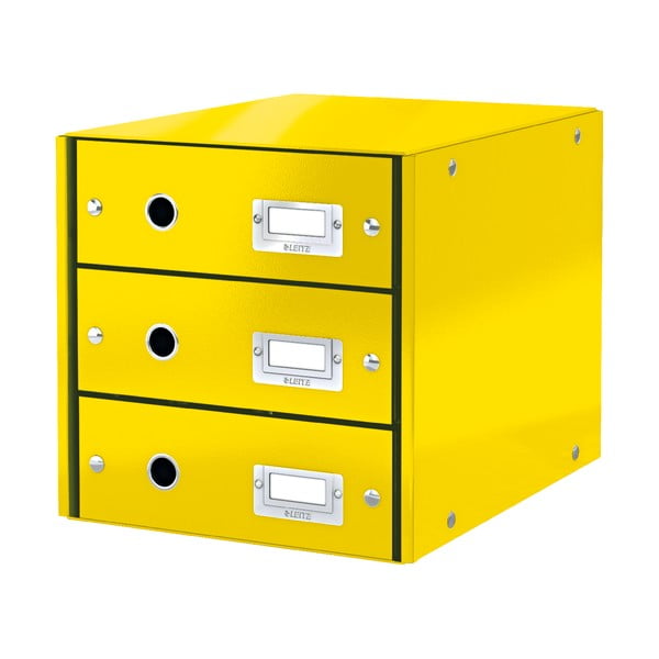 Office sárga 3 fiókos doboz, 36 x 29 x 28 cm - Leitz