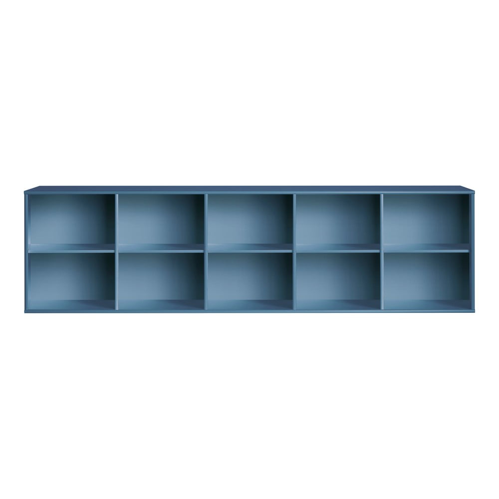Kék függő könyvespolc 220x61 cm mistral – hammel furniture