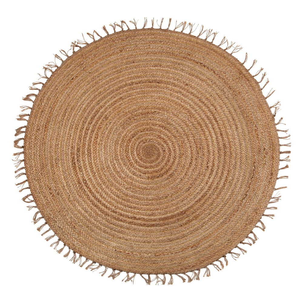 Abha barna kézzel készített szőnyeg, ø 140 cm - nattiot
