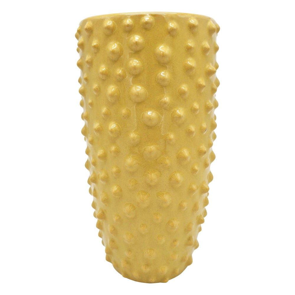 Spotted sárga kerámia váza, magasság 25 cm - PT LIVING