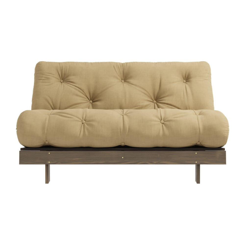 Bézses mustársárga kinyitható kanapé 140 cm Roots – Karup Design