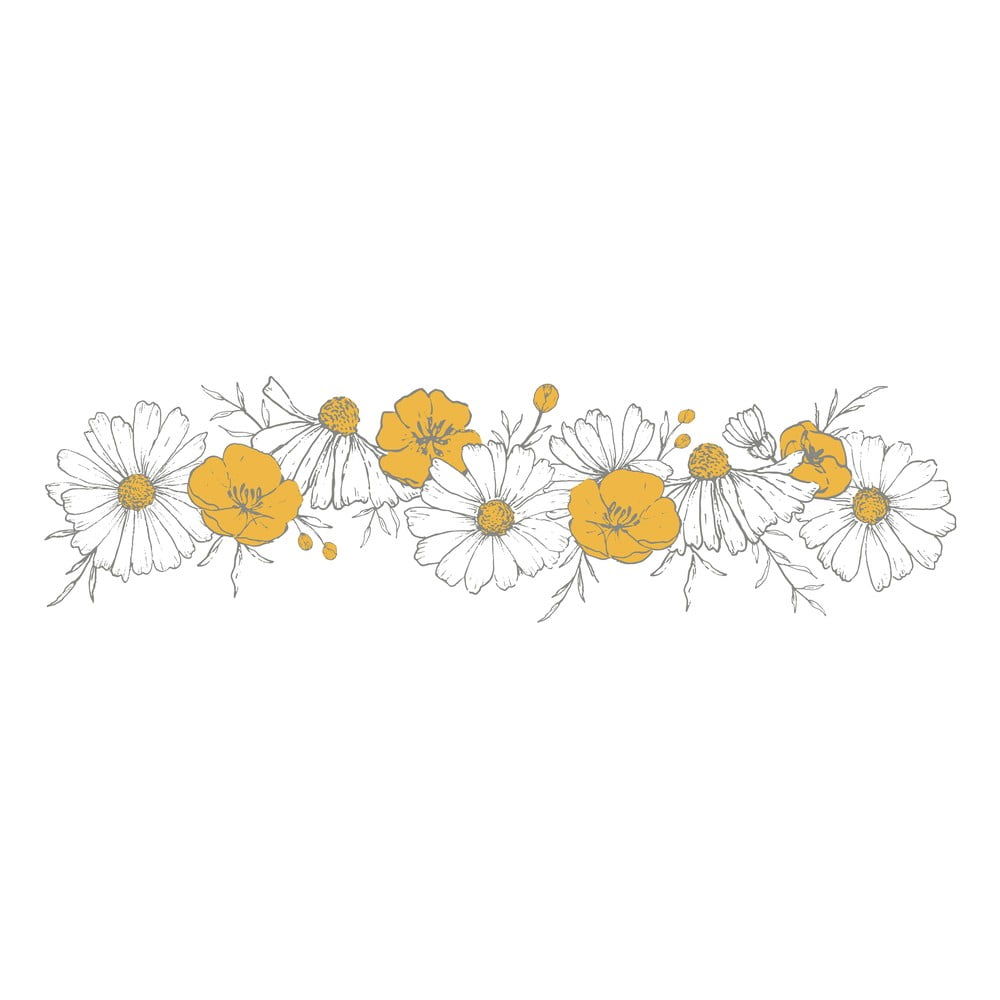 Gyerek matrica 64x18 cm Flowers Braid – Lilipinso