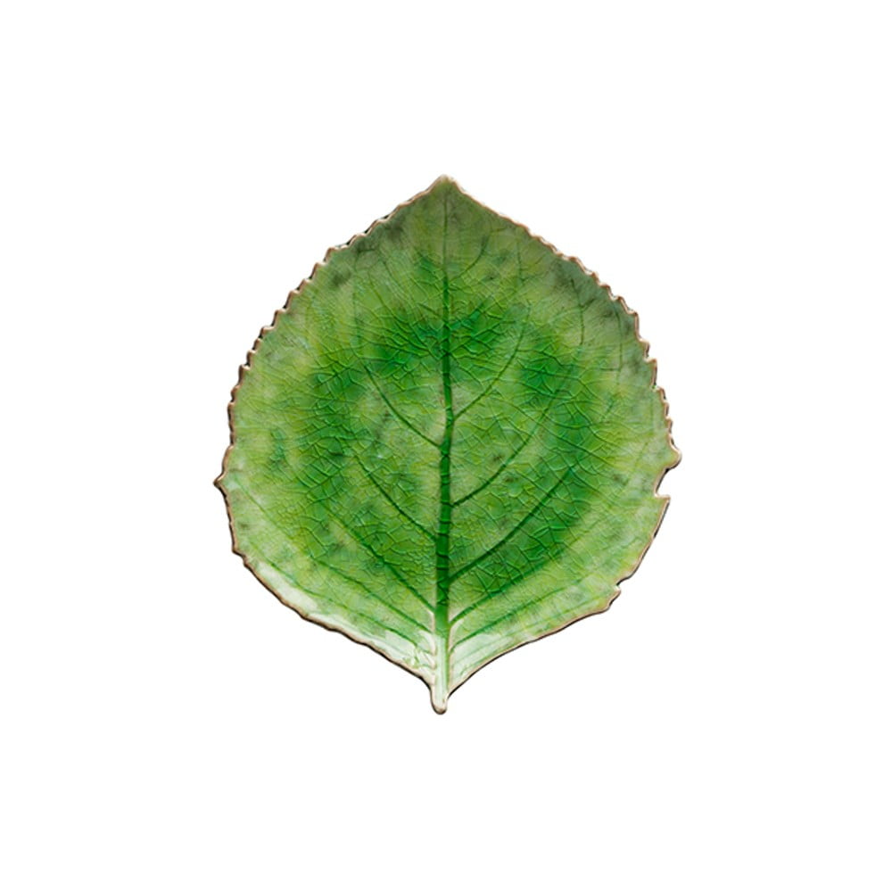 Riviera zöld agyagkerámia tányér, 19 x 22 cm - Costa Nova