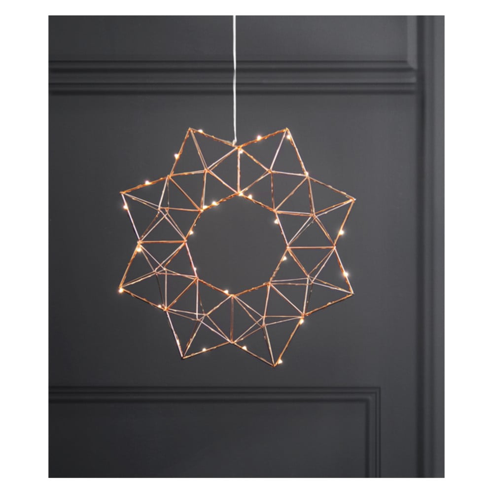 Edge rézszínű világító LED dekoráció, ⌀ 30 cm - Star Trading