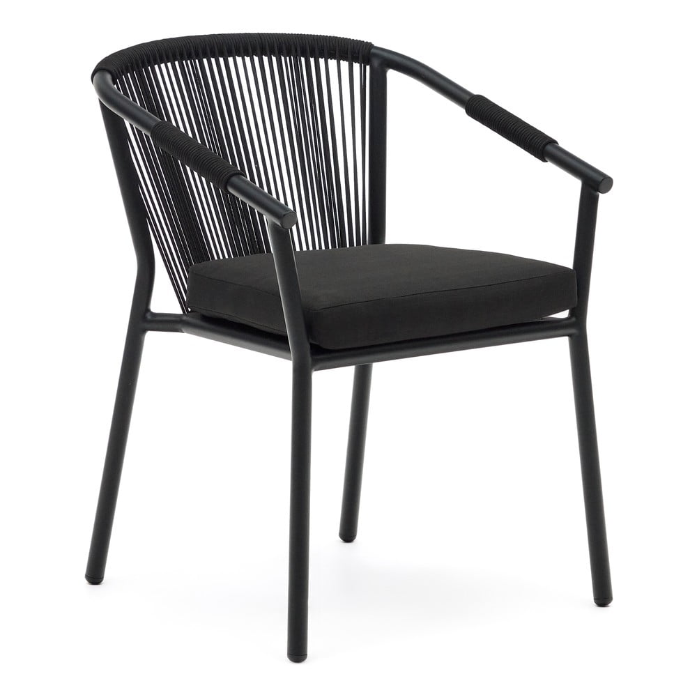 Fekete fém kerti szék xelida – kave home