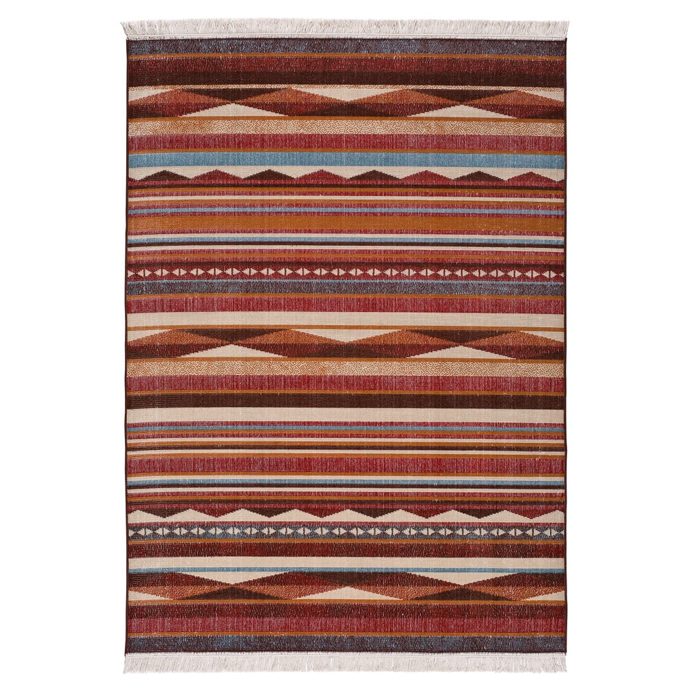 Caucas Stripes piros szőnyeg, 120 x 170 cm - Universal
