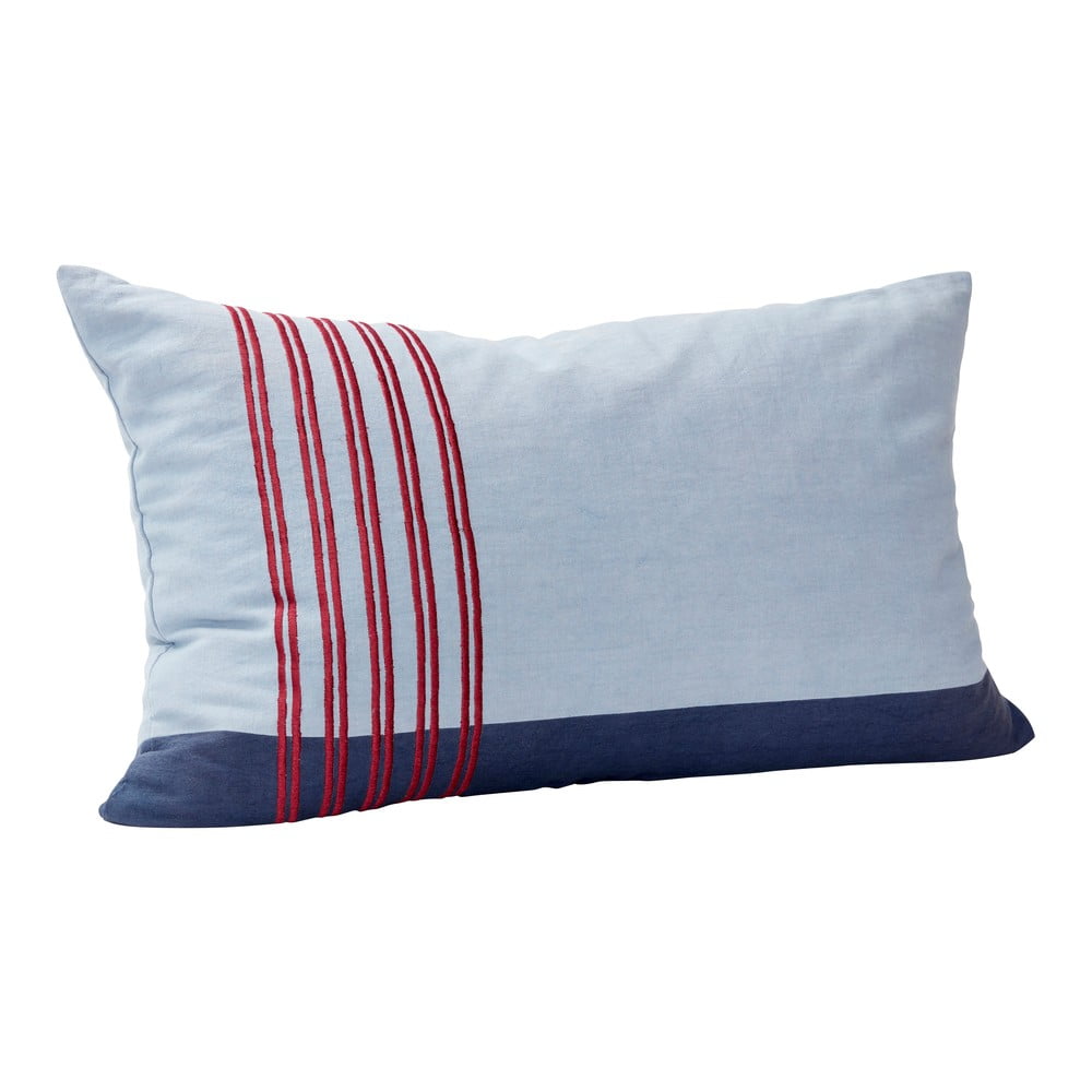 Mali kék pamut párna, 80 x 50 cm - Hübsch