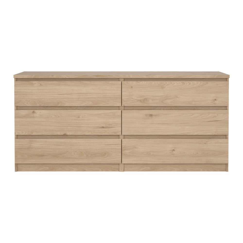 Natúr színű komód tölgyfa dekorral 154x70x50 cm Naia – Tvilum