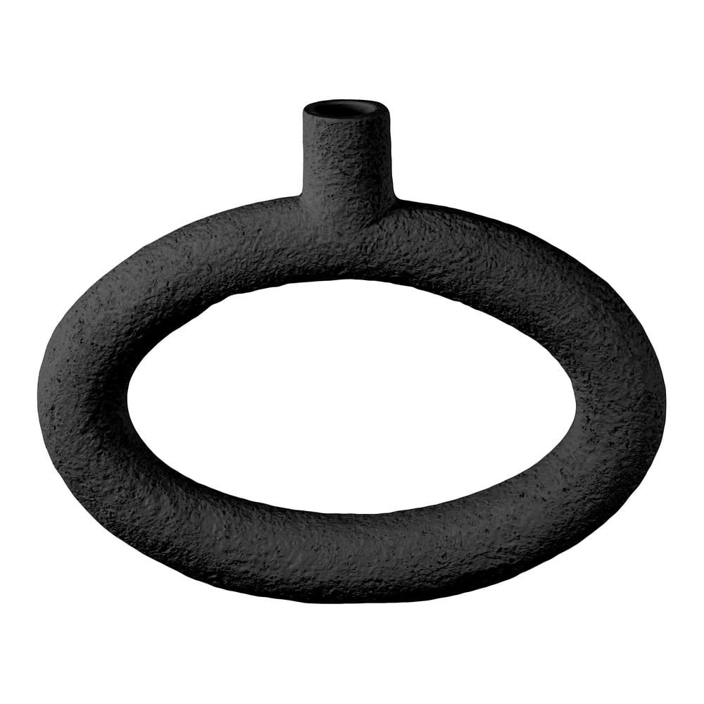 Oval fekete váza, magasság 20,5 cm - PT LIVING