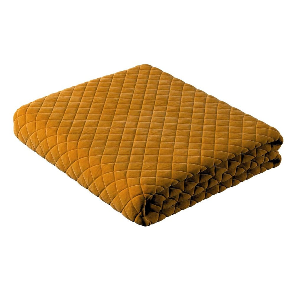 Sárga steppelt ágytakaró franciaágyra 170x210 cm Posh Velvet - Yellow Tipi