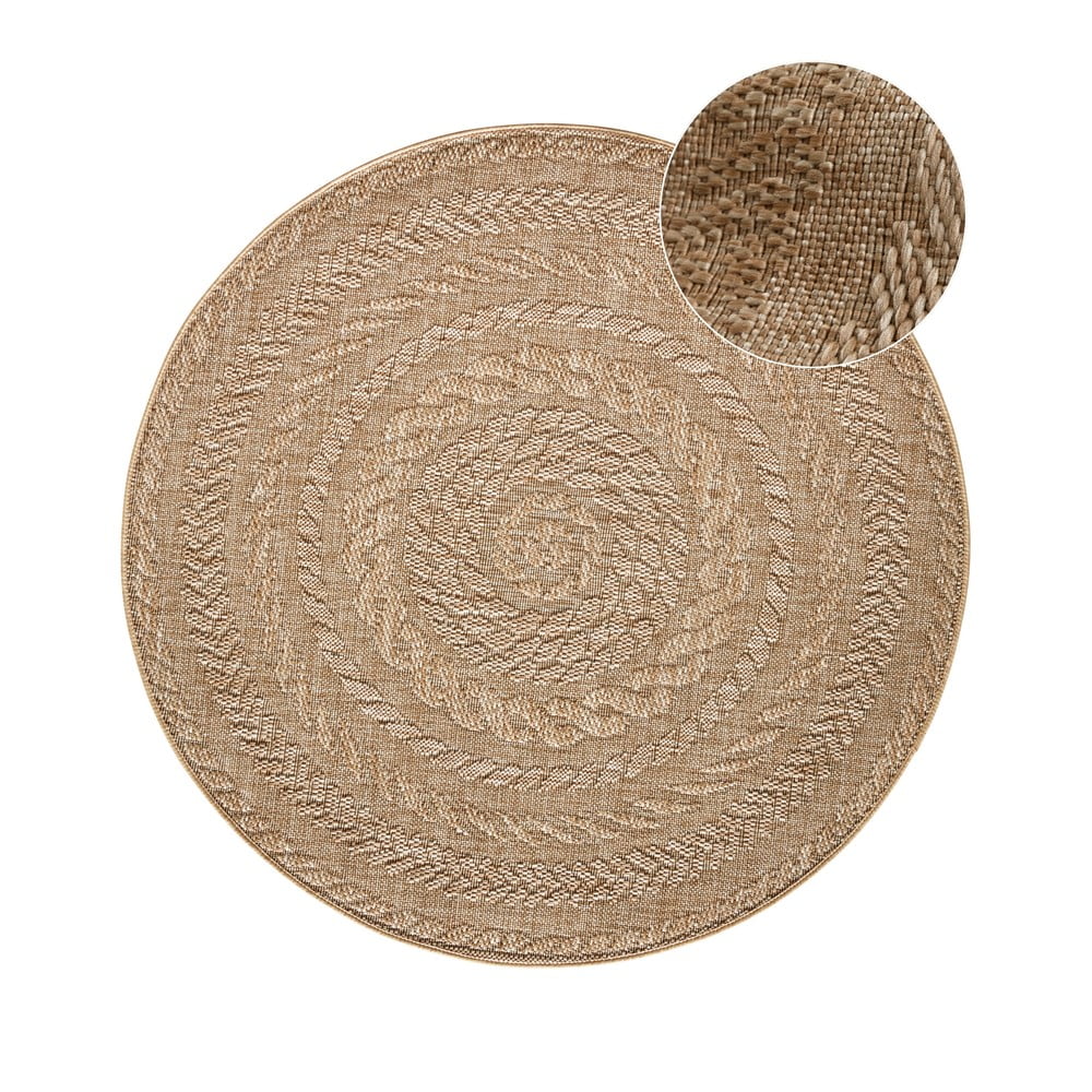 Almendro bézs kültéri szőnyeg, Ø 160 cm - NORTHRUGS