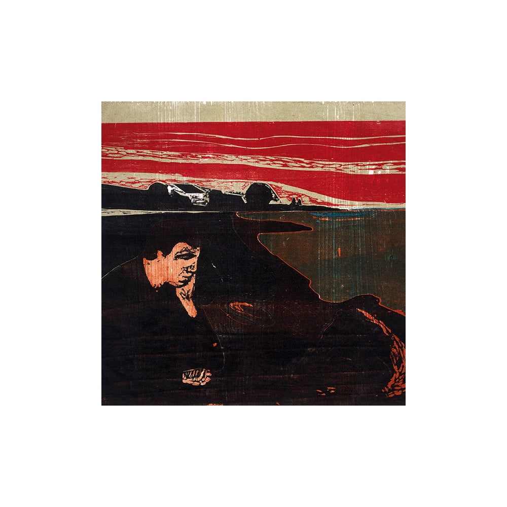 Edvard Munch - Evening Melancholy I másolat, 30 x 30 cm