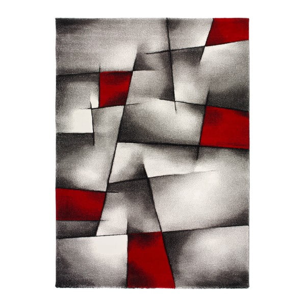 Malmo piros-szürke szőnyeg, 140 x 200 cm - Universal