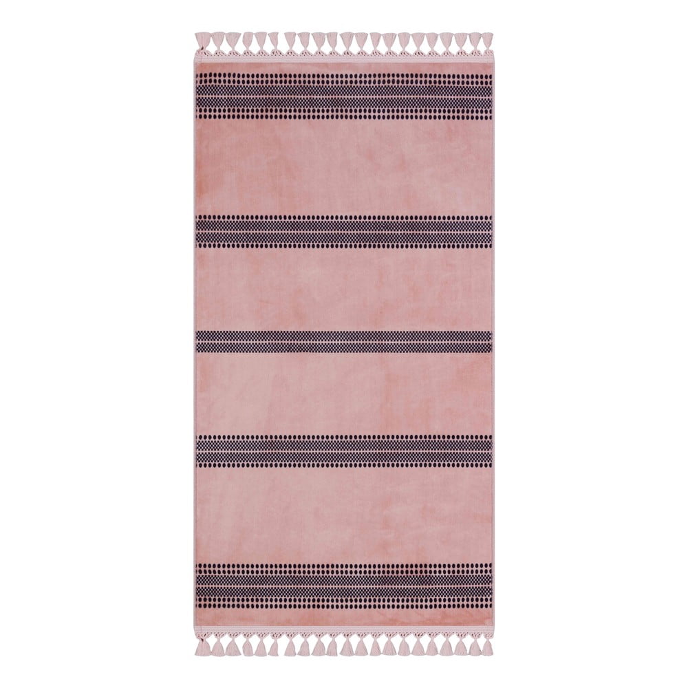 Rózsaszín mosható szőnyeg 200x100 cm - Vitaus