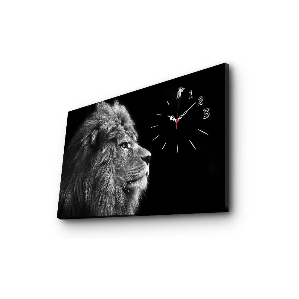 Lion dekoratív falióra, 45 x 70 cm