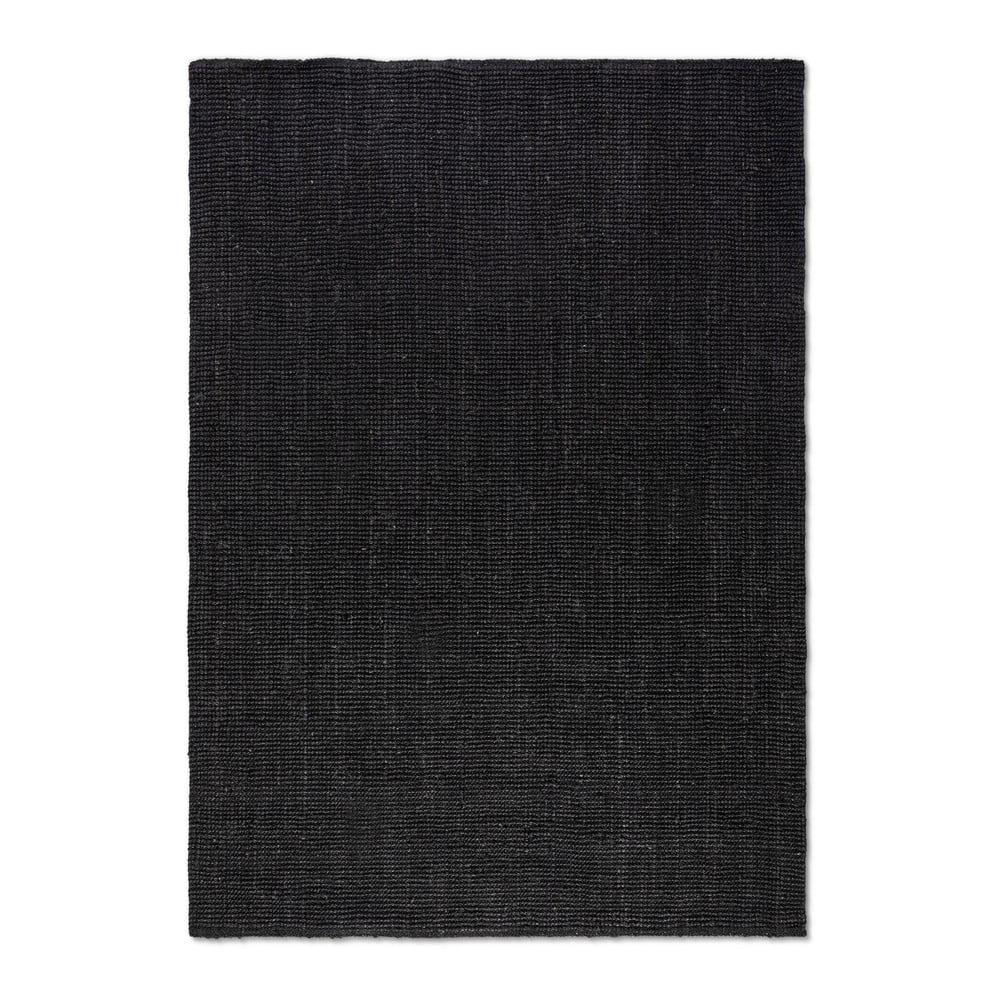 Fekete juta szőnyeg 160x230 cm bouclé – hanse home