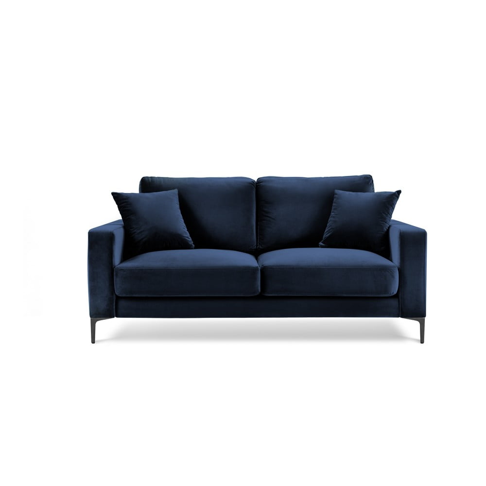 Harmony kék bársony kanapé, 158 cm - Kooko Home