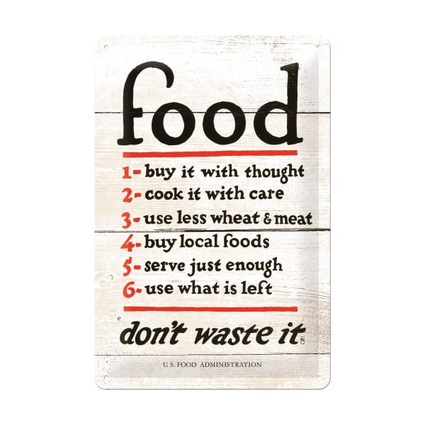 Food Rules dekorációs falitábla - Postershop